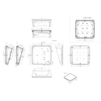 Bopla BoPad BOP 2222 P-9005-SET kijelzőház 203 x 220 x 83,7 mm ABS fekete RAL 9005 35122575.HMT1