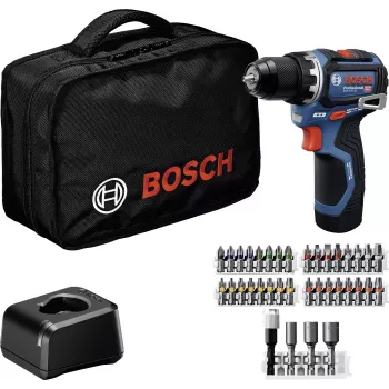 Bosch Professional 12 V 2 Ah kefe nélküli akkus kombinált fúró-csavarozó 2 akkuval és töltővel 0615A500CF