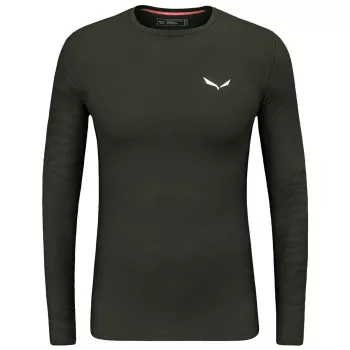 Salewa Cristallo Warm hosszú ujjú póló - Dark Olive