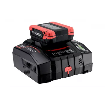 Metabo ASC 290 léghűtéses gyorstöltő 12-36 V, 8,0 A, Li-Ion/LiHD, falra szerelhető, LED-kijelző 627370000