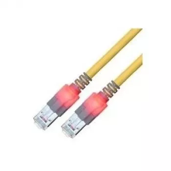 ZVK GMBH Easylan DualBoot LED patchkábel RJ45 S/FTP Cat.6 (Class E), saCon csatlakozóval, LSOH, sárga, 25 m CS1OYCDCD0250