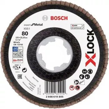 Bosch Accessories 2608619805 Expert for Inox X-LOCK vágótárcsa, 125 mm x 1,0 mm, 60 szemcse, rozsdamentes acél, 1 darab