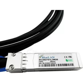 BlueLAN 980-9I48H-00C003 kompatibilis QSFP28–4x SFP28 passzív réz breakout DAC kábel, 3 m, 100G–4x25G 980-9I48H-00C003-BL
