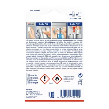 Tesa Powerstrips Waterproof XL ragasztócsíkok akár 9 kg-ig, fehér, 9 csík 40519-00000-00