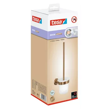 tesa MOON BRONZE WC-kefekészlet ragasztós rögzítéssel, üveg és fém 40601-00000-00