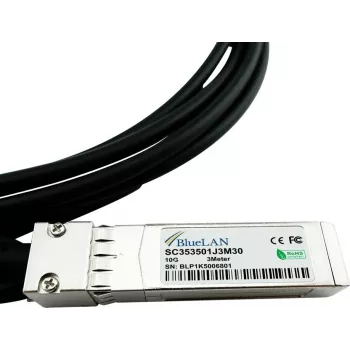 BLUELAN BlueOptics Direct Attach kábel 10GBASE-CR SFP+ 0,5m Industrial SC353501J0.5M30IN