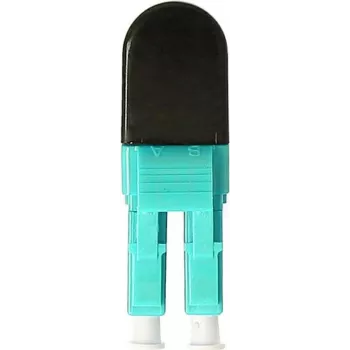 BLUELAN BlueOptics OM3 LC/UPC Duplex Multimode üvegszál Loopback adapter, Aqua, kerámiaferrula, -40°C és +85°C között BOLBLCOM3