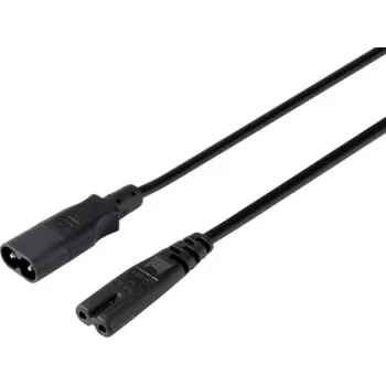 Sygonix SY-5043436 áram-hosszabbítókábel fekete 2 m (SY-5043436)
