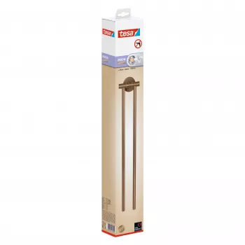 tesa MOON BRONZE elforgatható 2 rúdú törölközőtartó, öntapadós, fém, bronz hatású, 6 kg terhelhetőség 40602-00000-00