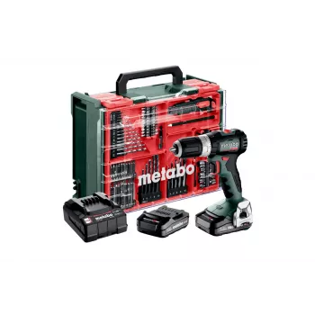 Metabo SB 18 L BL szett akkumulátoros ütvefúró-csavarozó 18V kefe nélküli 65 Nm 2x 2,0 Ah Li-Power akkumulátorral, töltővel és táskával 613157710