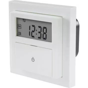 Sygonix SY-4504968 digitális süllyesztett időzítő heti programmal, 1800 W, visszaszámlálás, felszíni kerettel