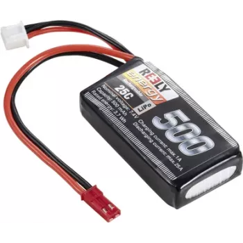 Reely LiPo akkumulátor-csomag 7,4 V 500 mAh 2S 25C Softcase BEC-csatlakozóval RE-7851726