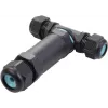 Sygonix SY-5516050 időjárásálló kábelcsatlakozó csavaros kapcsokkal, IP68, 3 pólusú, fekete