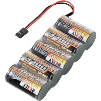 Reely NiMH RC akkumulátor-pack 6 V 3700 mAh 5 cellás Sub-C Side-by-Side JR csatlakozó RE-7856835