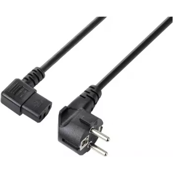 Sygonix SY-5243882 IEC C13 tápkábel, CEE 7/7 szögletes Schuko - IEC C13 aljzat, 3 m, fekete