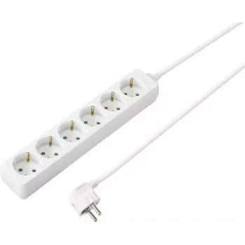 SYGONIX SY-4890994 Elosztó 3 foglalatos Schuko fehér 1,5 m kábel kapcsoló nélkül