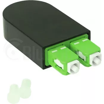 BLUELAN BlueOptics optikai szál loopback adapter OM5 50/125µm multimód SC/UPC duplex limezöld kerámiaferrule -40°C és +85°C között (BOLBSCOM5)