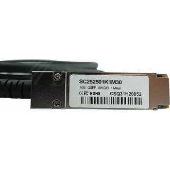 BlueLAN Kompatibilis H3C LSWM1QSTK2 QSFP+ Direct Attach rézkábel, 40GBASE-CR4, 5 m, 28 AWG, passzív Twinax LSWM1QSTK2-BL