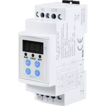 Sygonix SY-5984674 sínre szerelhető hőmérséklet-kapcsoló -20 és +100 °C között fűtéshez és hűtéshez