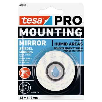 tesa Montage PRO tükörrögzítő szalag fehér 1,5 m x 19 mm 66952-00000-00