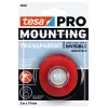 tesa Montage PRO átlátszó 66965-00001-00 kétoldalas akrilhab rögzítőszalag, 5 m x 19 mm, akár 10 kg/m tartás, UV- és nedvességálló, beltéri és kültéri használatra