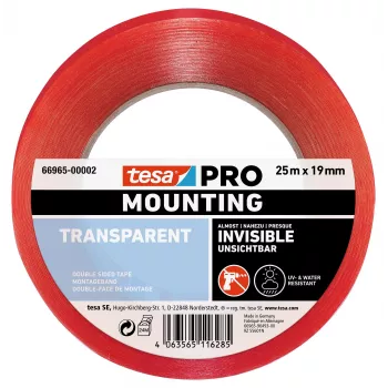 tesa Montage PRO átlátszó rögzítőszalag 25 m x 19 mm 66965-00002-00