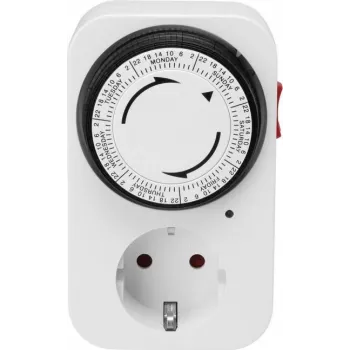 Sygonix SY-5045304 analóg heti időzítő kapcsoló 3680 W IP20 fehér