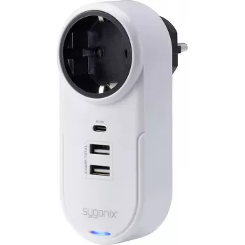 Sygonix SY-4512996 köztes adapter USB-vel, fehér
