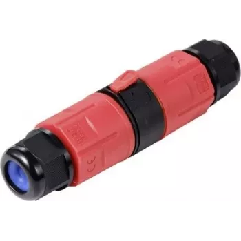 Sygonix SY-6748352 3 pólusú időjárásálló kábelcsatlakozó karos szorítókkal, IP68, fekete