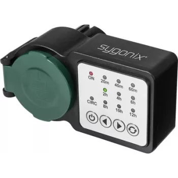 Sygonix SY-6786456 analóg visszaszámláló időzítő napi programmal, 3680 W, IP44, folyamatos üzem