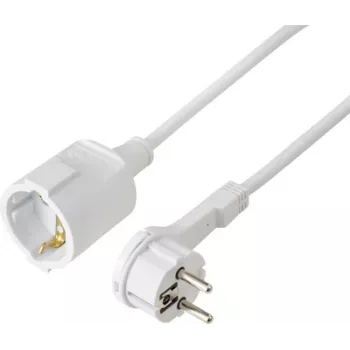 Sygonix SY-7165300 hosszabbítókábel 16 A fehér 5 m H05VV-F 3G 1,5 mm²