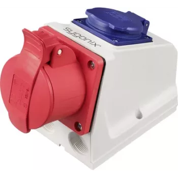 Sygonix SY-6271370 CEE fali aljzat 16 A 5 pólusú 415 V/AC IP44 piros