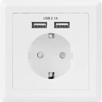 Sygonix SY-5045294 süllyesztett aljzat fokozott érintésvédelemmel és USB töltőkimenettel IP20