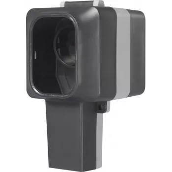 Sygonix SY-6670746 1-es felületi aljzat, zárható, forgatható aljzatbetétekkel, IP55, szürke