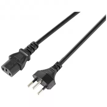Sygonix SY-5243896 hidegkészülék-csatlakozókábel CEE 7/7 - IEC C13 könyökös 5 m fekete