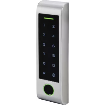 Sygonix SY-6121662 ujjlenyomatos RFID beléptetőrendszer IP66 fali kivitel érintőképernyő 12-18V DC