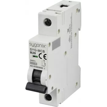 Sygonix SY-6440882 SYG-MCB 1P/B20/6KA kismegszakító 1-pólusú 20 A 240 V AC