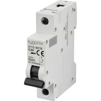 Sygonix SY-6440984 SYG-MCB 1P/C20/6KA kismegszakító 1-pólusú 20 A 240 V AC