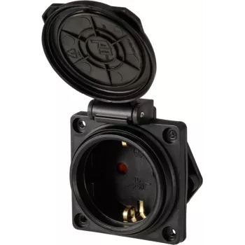 Sygonix SY-6746374 Schuko aljzat IP44 fekete