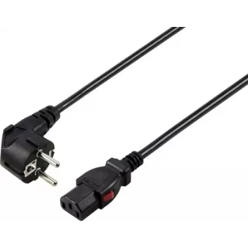 Sygonix SY-6733072 reteszelhető IEC C13 tápkábel, CEE 7/7–IEC C13, 2 m, fekete