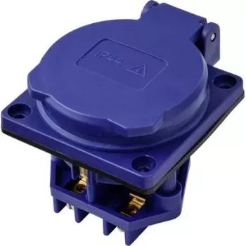 Sygonix SY-6746376 Schuko aljzat IP44 kék