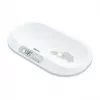 Beurer BY90 intelligens babamérleg Bluetooth-szal, 20 kg kapacitás, 5 g pontosság, ívelt mérőfelület, LCD-kijelző, fehér