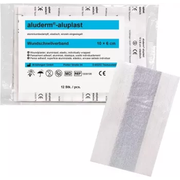 SÖHNGEN aluderm®-aluplast rugalmas sebragtapasz-tekercs, 6 cm x 1 m, steril, egyenként lezárt szakaszok