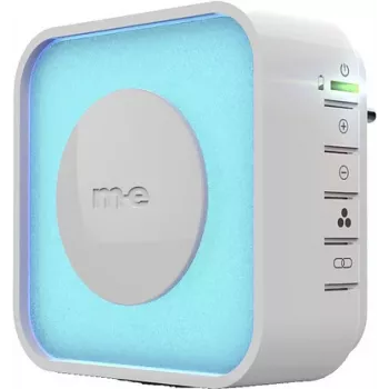 m-e modern-electronics 41308 Wireless Doorbell Receiver with Illuminated LED Ring, White