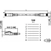 METZ BTR NETCOM Cat6a S/FTP patchkábel, 15 m, sárga 130845A577-E