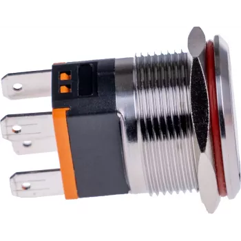 Joy-IT BUTTON22C-M-GR nyomógomb, rugós, 250 V AC, 15 A, IP67, IK10, 22 mm, zöld