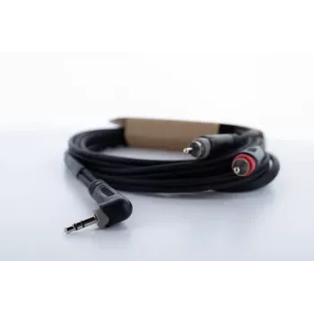 Cordial 14861 3,5 mm-es jack 2x RCA audio Y-adapter kábel 5 m fekete