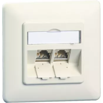 METZ CONNECT E-DAT modul 8/8(8) UP süllyesztett RJ45 csatlakozóaljzat Cat.6A árnyékolt, tisztafehér 1309121002-E-90