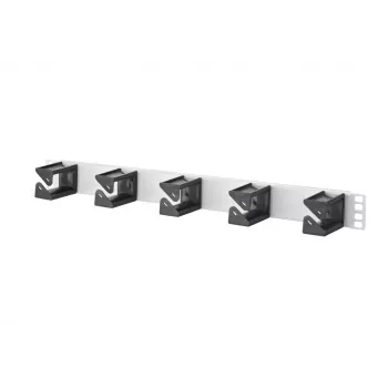 METZ CONNECT BTR kábelkezelő 1U rack panel, 5 gyűrű, fekete 130894-01-03-E