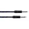 Cordial 14770 mono jack audiokábel 6,3 mm TS – 6,3 mm TS 5 m fekete/kék textil